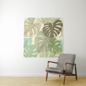 Tenture Motif Tropical Monstera Retro à main (En situation)