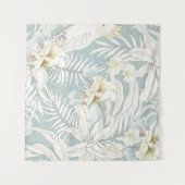 Tenture Motif tropical sans couture avec fleurs Orchidée,  (Devant (Horizontal))