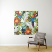 Tenture Motif tropical sans couture avec perroquets. (En situation)