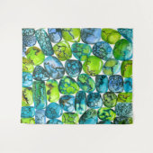 Tenture Motif turquoise (Devant (Horizontal))