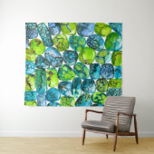 Tenture Motif turquoise (En situation (horizontale))