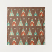 Tenture Motif turquoise de Teepee d'étape | de Geo de (Devant (Horizontal))
