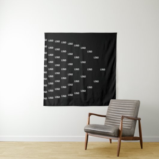 Tenture Motif unique avec logo/image téléchargée (En situation)