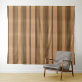 Tenture motif vertical rayé dans les tons beige Brown (En situation (horizontale))