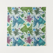 Tenture Motif vintage de poissons (Devant (Horizontal))