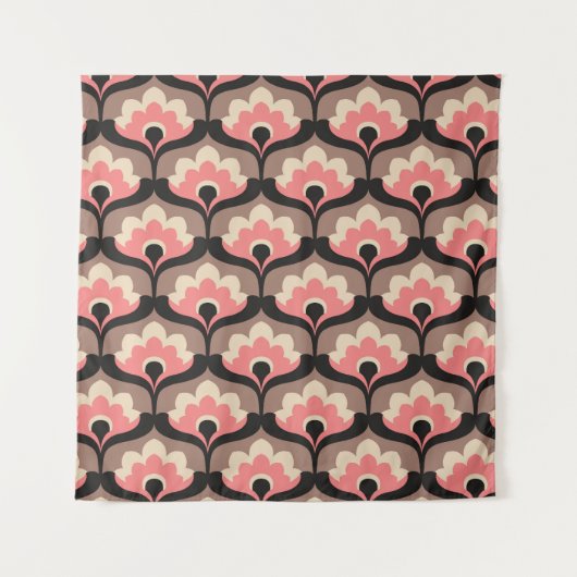 Tenture Motif vintage fleuri sans joint (Devant)