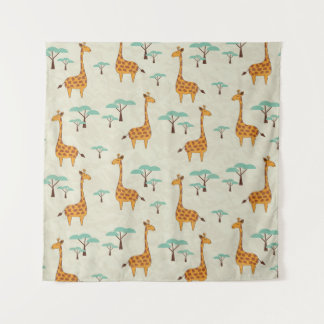 Tenture Motif vintage Giraffe.