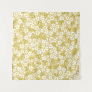 Tenture Motif vintage sans couture abstrait. Flux blanc mi