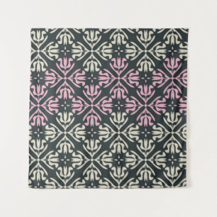 Tenture motif vintage sans soudure avec ornements