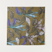 Tenture Motifs botaniques de la forêt tropicale rétro disp (Devant (Horizontal))