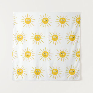 Tenture Motifs de soleil : vintage et transparent.