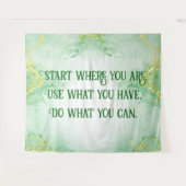 Tenture Motivation positive Début Où vous êtes | (Devant (Horizontal))