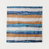Tenture Motley Patchwork rug from denim jeans fabric, top (Devant (Horizontal))