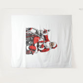 Tenture Moto à cheval père Noël (Devant (Horizontal))