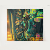 Tenture Moto à Neon City (Devant (Horizontal))