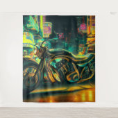 Tenture Moto à Neon City (Devant)