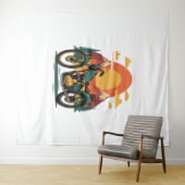 Tenture Moto Moto Retro Vintage Sunset (En situation (horizontale))