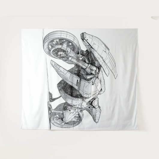 Tenture Moto Sci-Fi - Alien (Devant (Horizontal))