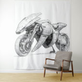 Tenture Moto Sci-Fi - Alien (En situation)