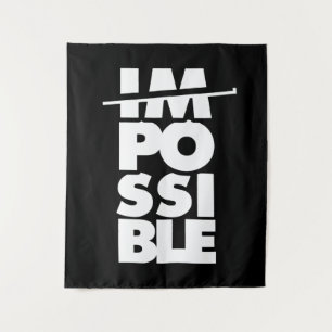 Tenture Mots possibles Impossible, motivation