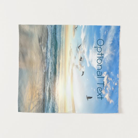 Tenture Mouettes de plage du matin (Devant (Horizontal))