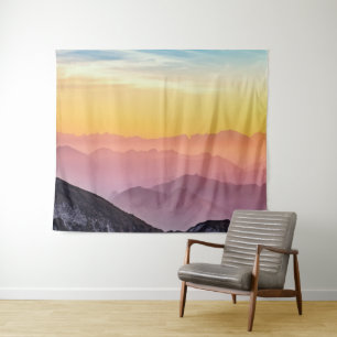 Tenture Mountain Sunrise Pacifique coloré Inspirationnel