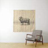 Tenture Mouton vintage (En situation)