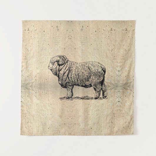 Tenture Mouton vintage (Devant)