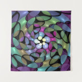 Tenture Mouvements colorés Abstrait Trippy Fractal Art (Devant (Horizontal))