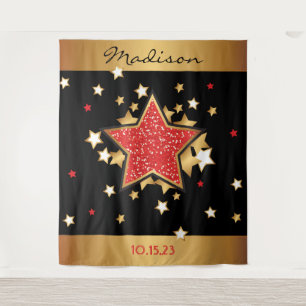 Tenture MOVIE STAR HOLLYWOOD BROADWAY Photo-Op Backdrop