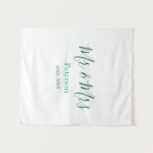 Tenture Mr & Mrs last name married year wedding engagement (Devant (Horizontal))