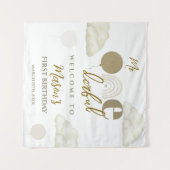 Tenture Mr Onederful Cloud Dream Boho Neutral 1st Birthday (Devant (Horizontal))