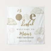 Tenture Mr Onederful Cloud Dream Boho Neutral 1st Birthday (Devant)