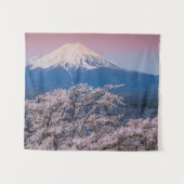 Tenture Mt Fuji et fleurs de cerisier (Devant (Horizontal))
