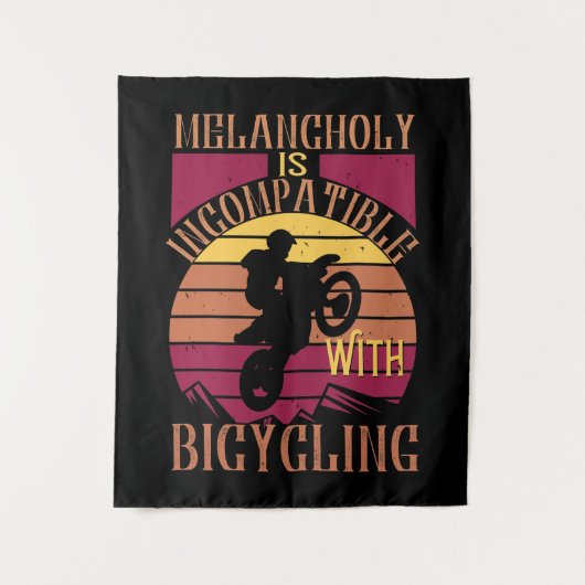 Tenture MTB - La mélancolie est incompatible (Devant)