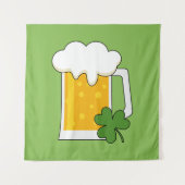 Tenture Mug de bière irlandaise avec Shamrock Clover (Devant)
