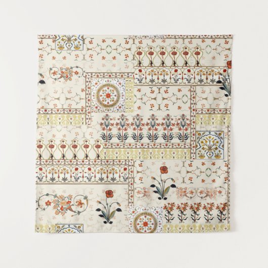 Tenture Mughal Floral Paisley : Ethnic Digital Elegance. (Devant)