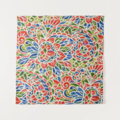 Tenture Multicolore Paisley Imprimer Motif Batik (Devant (Horizontal))