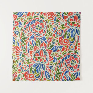 Tenture Multicolore Paisley Imprimer Motif Batik