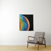 Tenture Multicolored planet fluid painting (En situation)