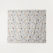 Tenture Multicolored polka dots on gray. (Devant (Horizontal))