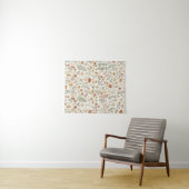 Tenture Mur botanique fleuri Boho aux tons terreux (En situation (horizontale))