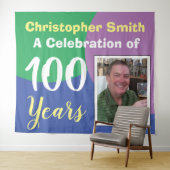 Tenture Mur d'anniversaire pour les 100 ans (En situation (horizontale))