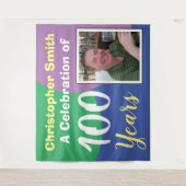 Tenture Mur d'anniversaire pour les 100 ans (Devant)