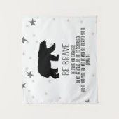 Tenture mur d'art pour enfants, Be Brave, Garçon Room (Devant)