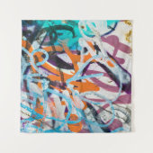 Tenture Mur de béton patiné, texture grungy. (Devant (Horizontal))