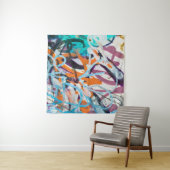 Tenture Mur de béton patiné, texture grungy. (En situation (horizontale))