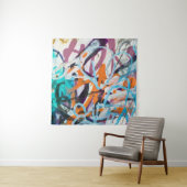 Tenture Mur de béton patiné, texture grungy. (En situation)