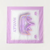 Tenture Mur de couronne Princesse personnalisée (Devant (Horizontal))