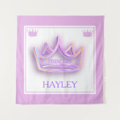 Tenture Mur de couronne Princesse personnalisée (Devant)